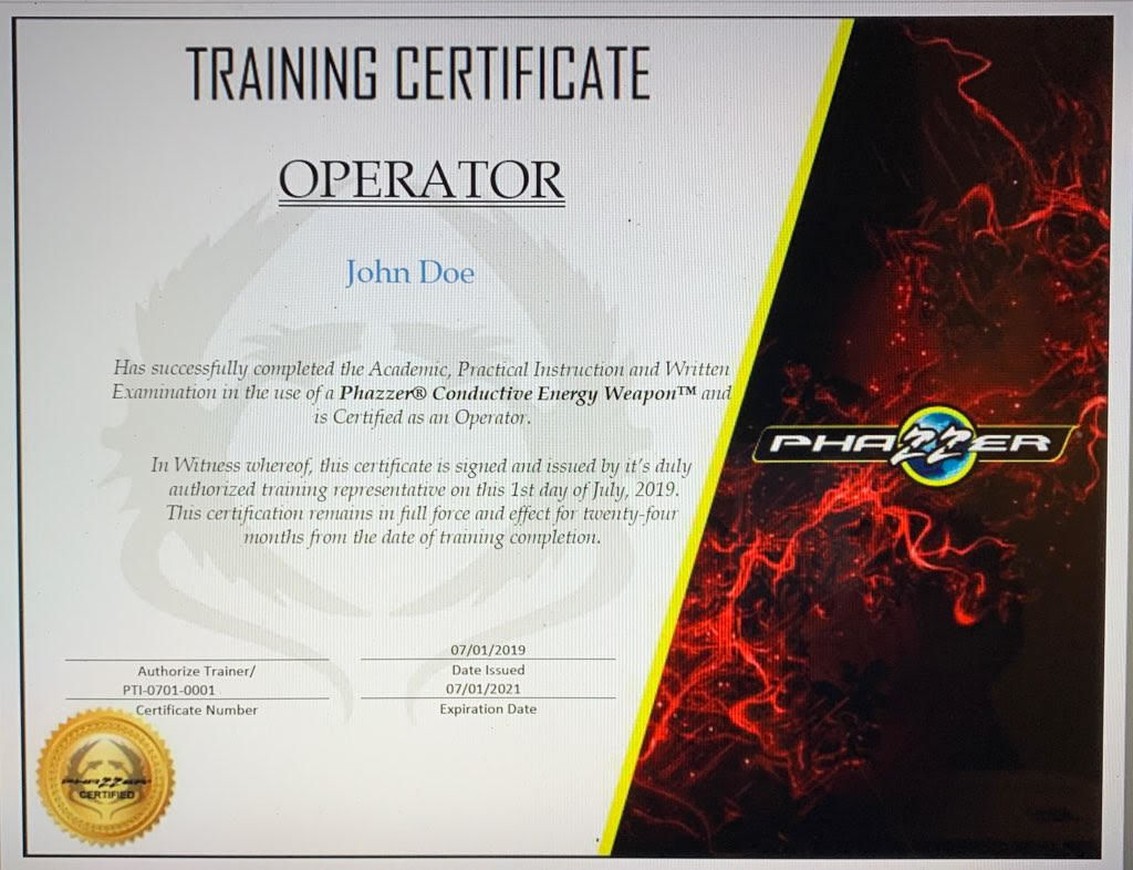 2026 - PhaZZer CEW Operator Training